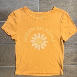 American Eagle Orange Graphic Tee